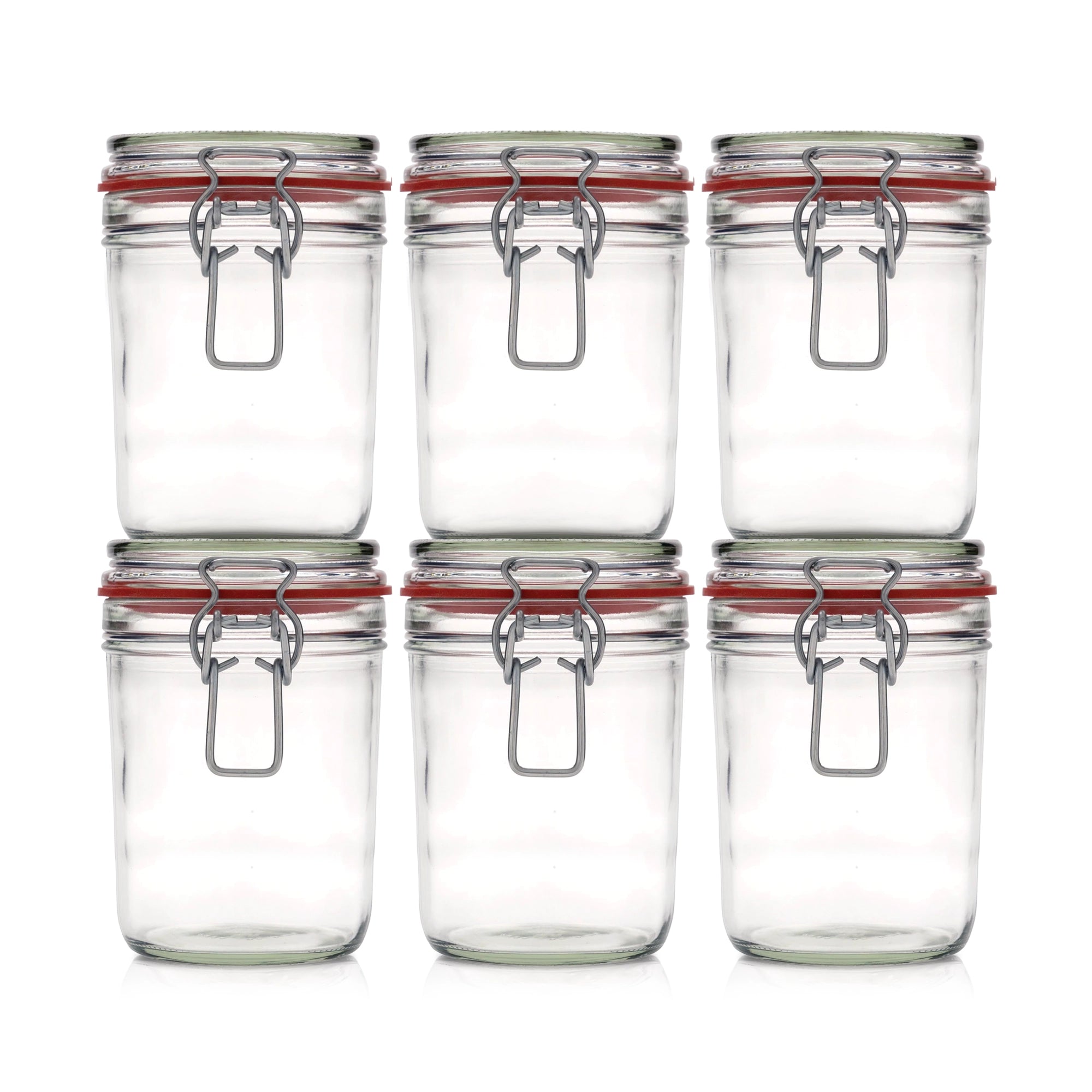 Le Pratique - Weckpot - 6x0,75 Liter - Set van 6 Beugelpotten 750ml - set van 6 - productfoto