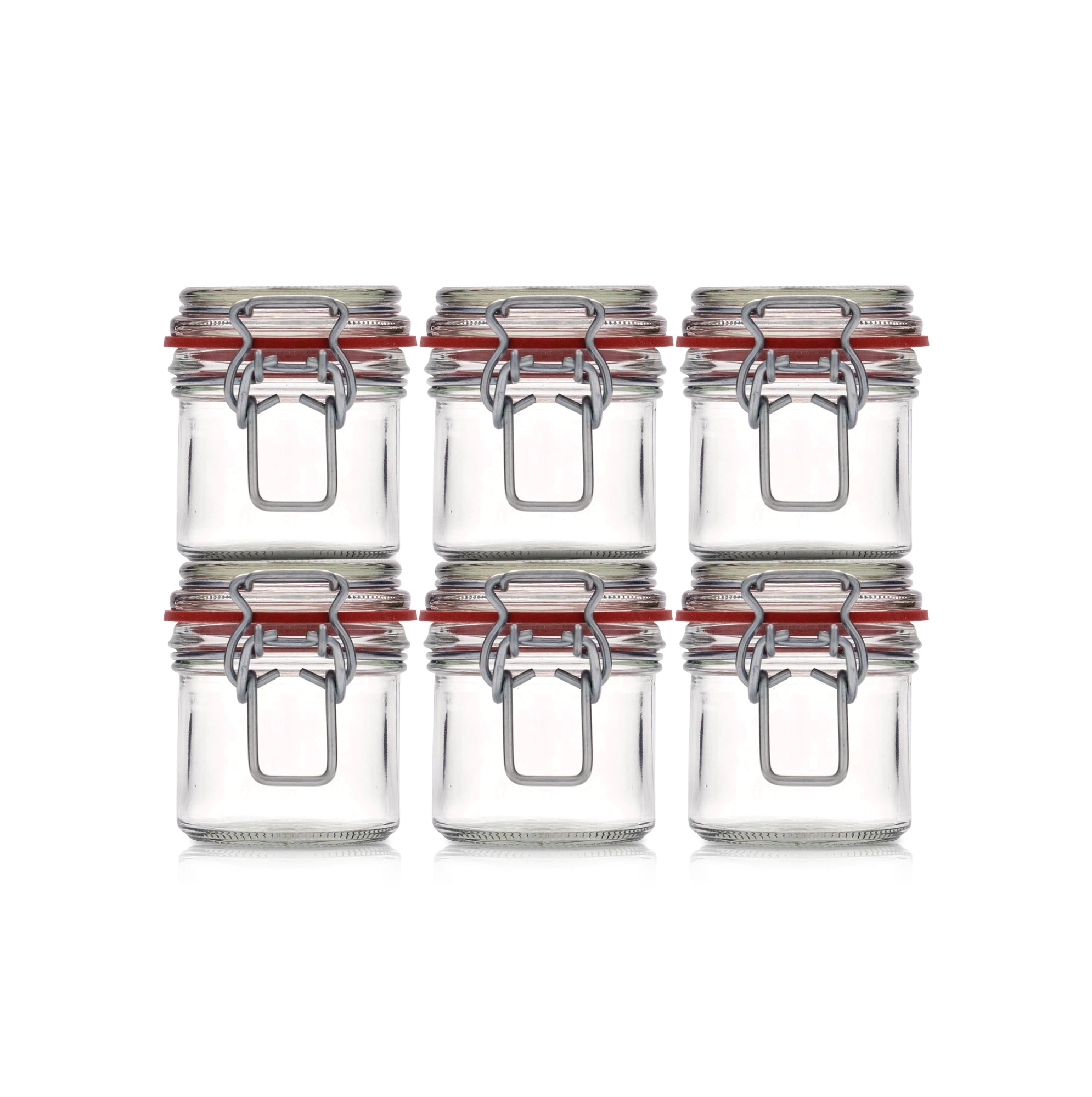 Le Pratique - Weckpotjes - 6x0,125 Liter - Set van 6 Beugelpotten 125ml - set van 6 - productfoto
