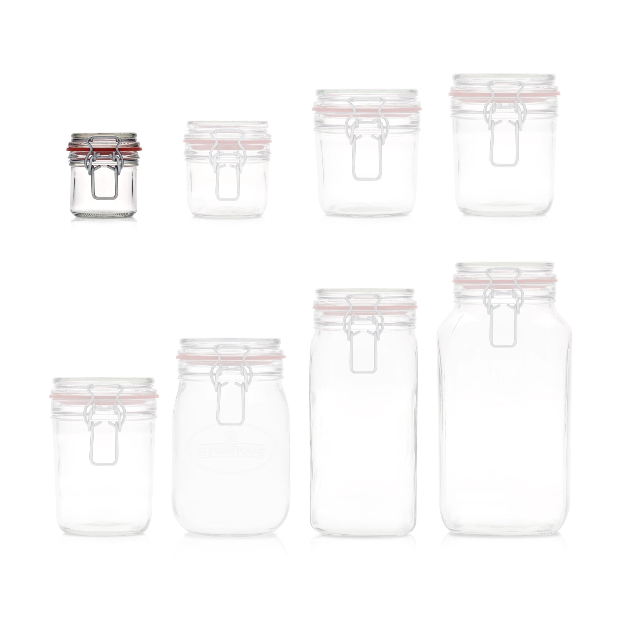 Le Pratique - Weckpotje - 0,125 Liter - Rond 125ml - maatindicatie