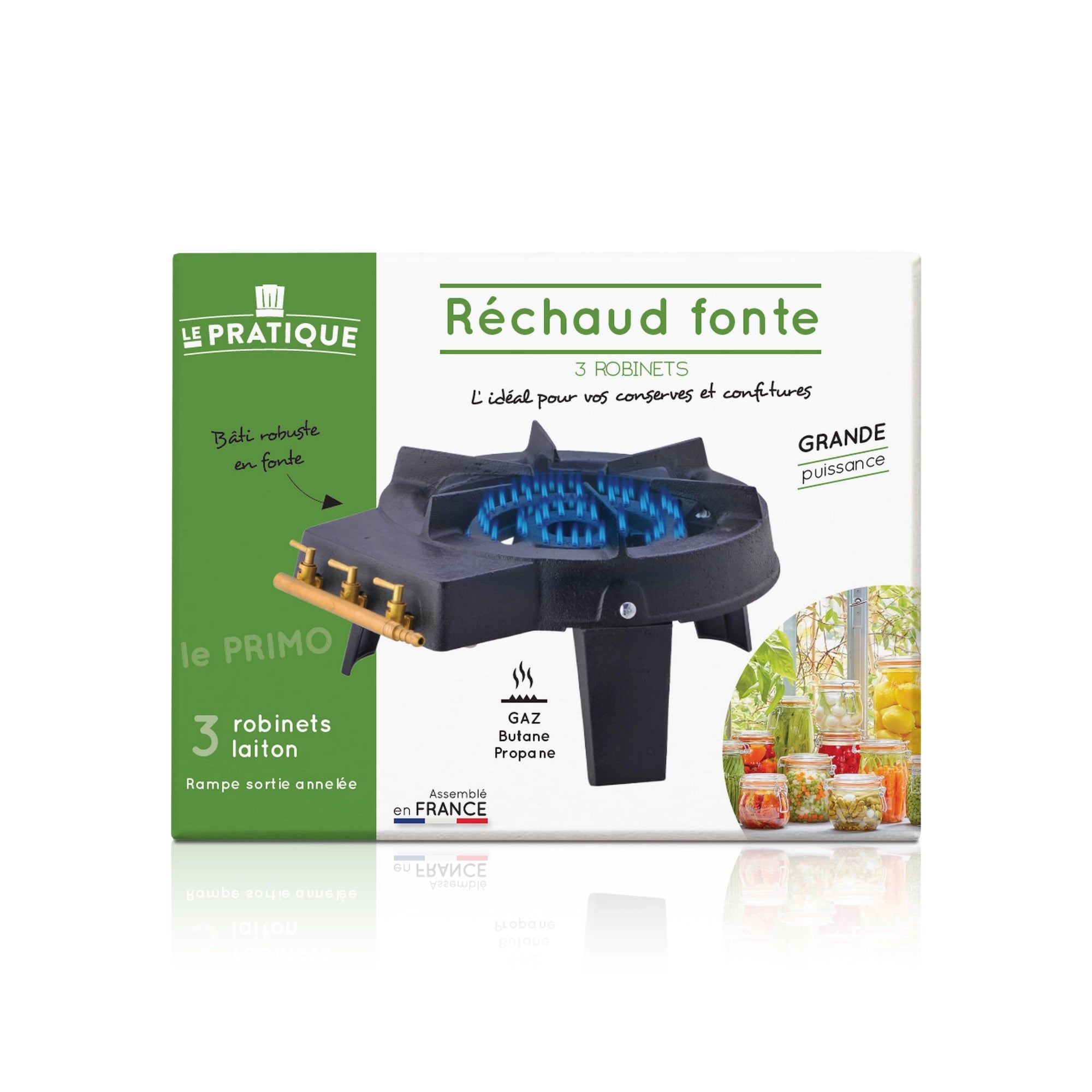 Le Pratique - Gietijzeren Gasbrander - Wokbrander met 3 branders - 8200W - verpakking miniatuur