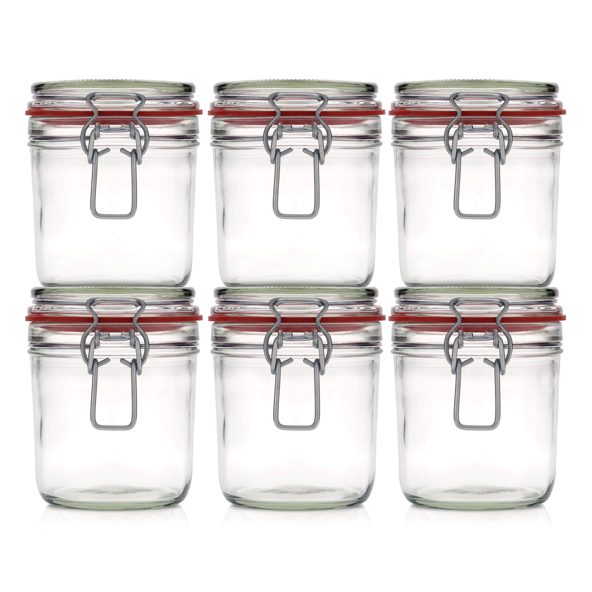 Le Pratique - Weckpot - 6x0,5 Liter - Set van 6 Beugelpotten 500ml - set van 6 - productfoto miniatuur