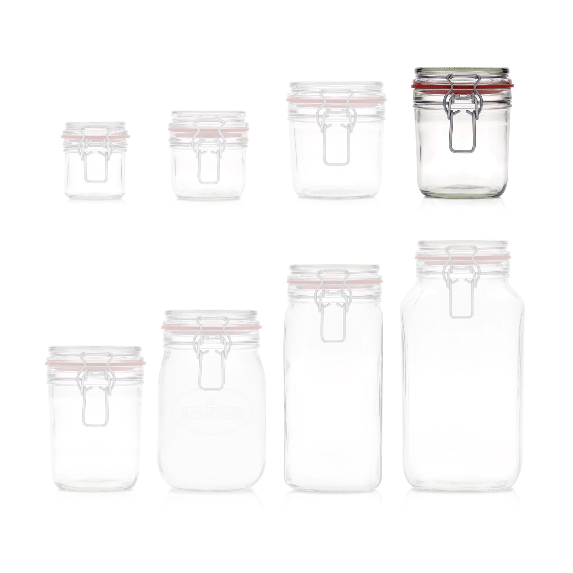Le Pratique - Weckpot - 0,5 Liter - Rond 500ml - maatindicatie miniatuur