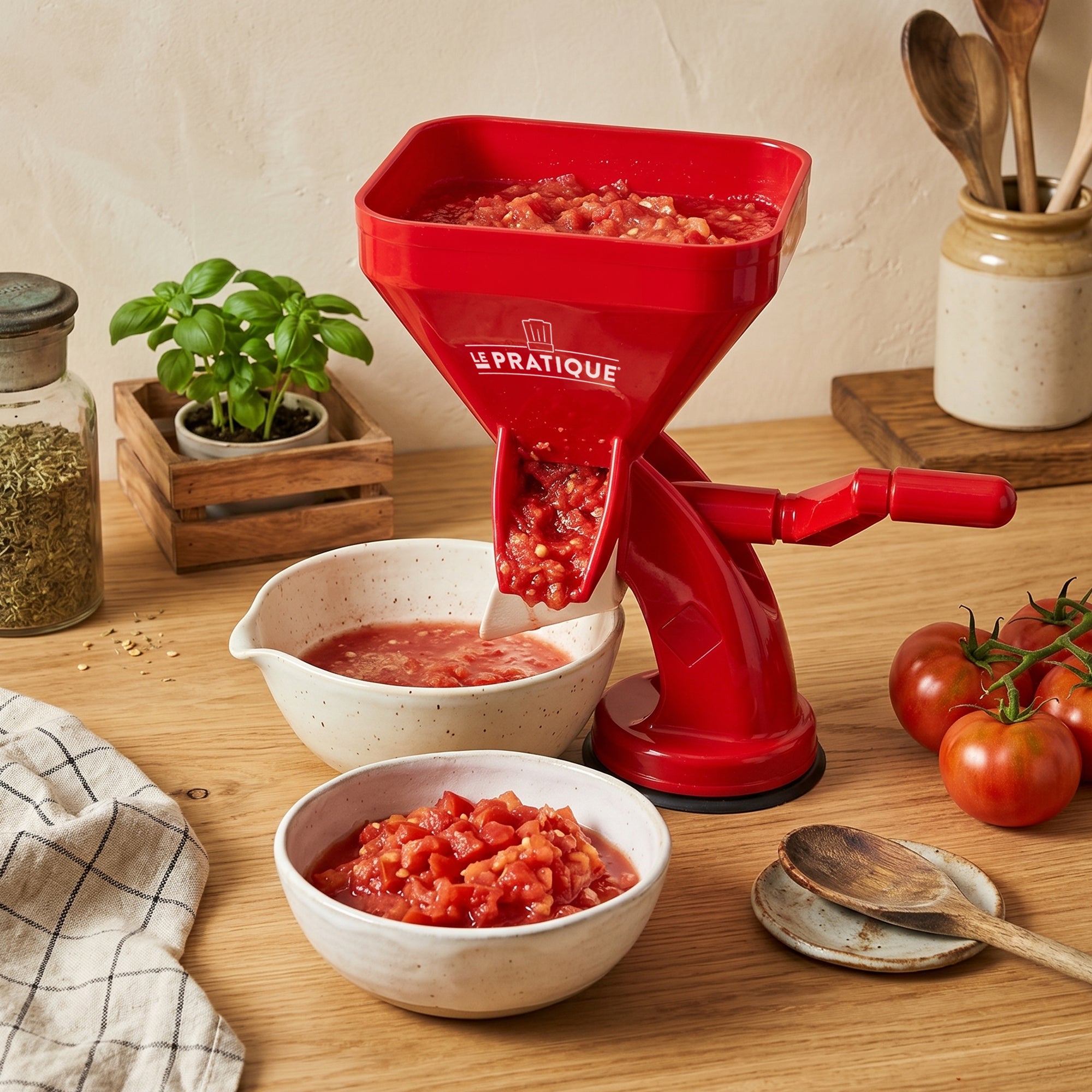 Le Pratique - Tomatenpers van duurzaam kunststof - 900ml - sfeerbeeld miniatuur